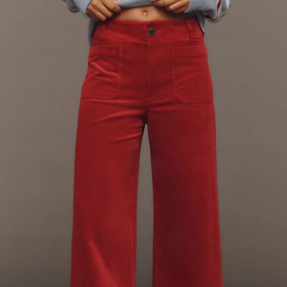 The Colette Corduroy Crop Wide-Leg Pants by Maeve - Picture 3 of 4